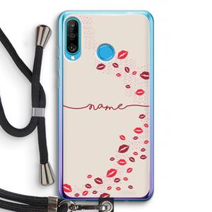 CaseCompany Kusjes: Huawei P30 Lite Transparant Hoesje met koord