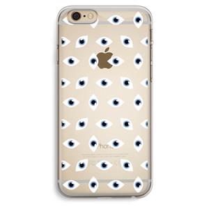 CaseCompany Eyes pattern: iPhone 6 Plus / 6S Plus Transparant Hoesje