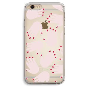 CaseCompany Hands pink: iPhone 6 Plus / 6S Plus Transparant Hoesje