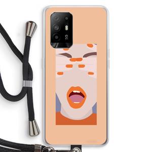 CaseCompany Surprise: Oppo A95 5G Transparant Hoesje met koord