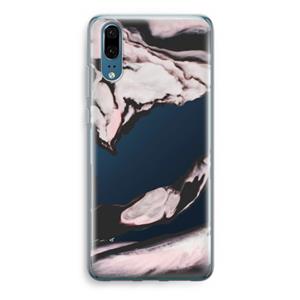 CaseCompany Roze stroom: Huawei P20 Transparant Hoesje