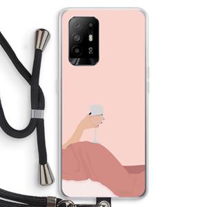 CaseCompany Wine: Oppo A95 5G Transparant Hoesje met koord