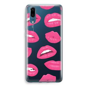 CaseCompany Bite my lip: Huawei P20 Transparant Hoesje