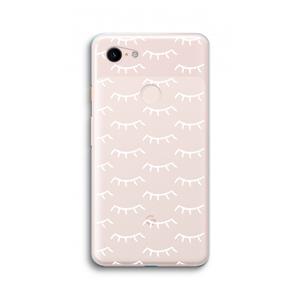 CaseCompany Wimpers: Google Pixel 3 XL Transparant Hoesje