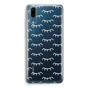 CaseCompany Wimpers: Huawei P20 Transparant Hoesje
