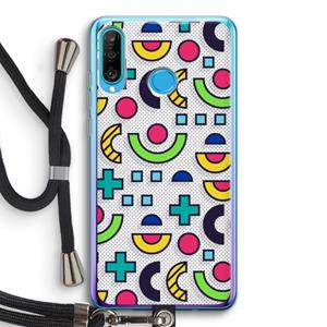 CaseCompany 8-bit N°6: Huawei P30 Lite Transparant Hoesje met koord