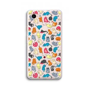 CaseCompany Kleurrijke katten: Google Pixel 3 XL Transparant Hoesje