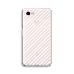 CaseCompany Strepen zwart-wit: Google Pixel 3 XL Transparant Hoesje