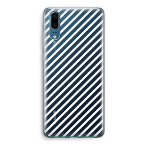 CaseCompany Strepen zwart-wit: Huawei P20 Transparant Hoesje