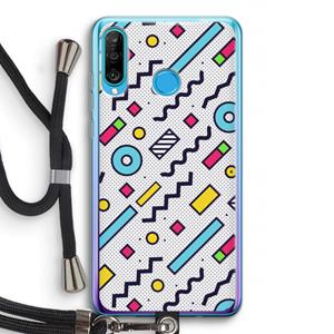 CaseCompany 8-bit N°8: Huawei P30 Lite Transparant Hoesje met koord