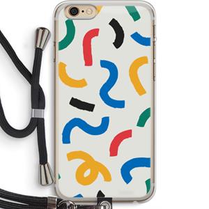 CaseCompany Illustratieve pop 2: iPhone 6 PLUS / 6S PLUS Transparant Hoesje met koord