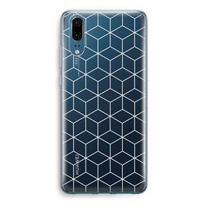 CaseCompany Zwart-witte kubussen: Huawei P20 Transparant Hoesje