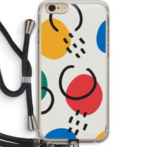 CaseCompany Illustratieve pop 3: iPhone 6 PLUS / 6S PLUS Transparant Hoesje met koord
