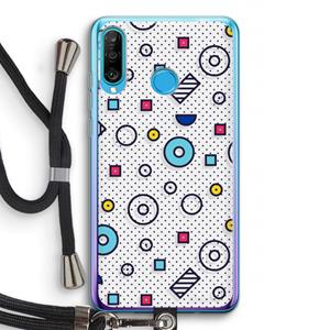 CaseCompany 8-bit N°9: Huawei P30 Lite Transparant Hoesje met koord