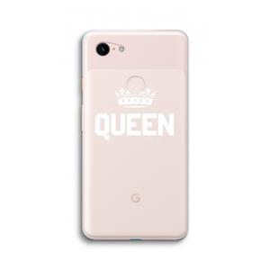 CaseCompany Queen zwart: Google Pixel 3 XL Transparant Hoesje