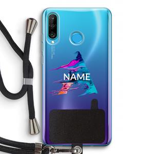 CaseCompany Abstract Spectrum: Huawei P30 Lite Transparant Hoesje met koord