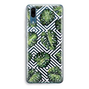 CaseCompany Geometrische jungle: Huawei P20 Transparant Hoesje