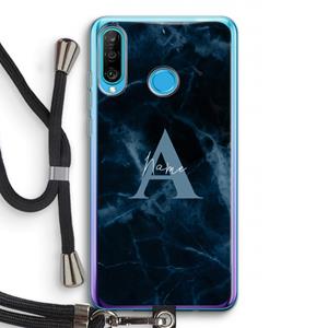 CaseCompany Midnight Marble: Huawei P30 Lite Transparant Hoesje met koord