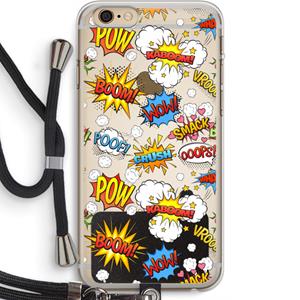 CaseCompany Pow Smack: iPhone 6 PLUS / 6S PLUS Transparant Hoesje met koord