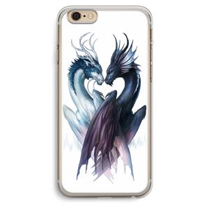 CaseCompany Yin Yang Dragons: iPhone 6 Plus / 6S Plus Transparant Hoesje