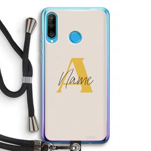 CaseCompany Amber Script: Huawei P30 Lite Transparant Hoesje met koord