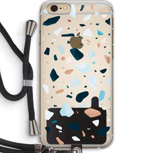 CaseCompany Terrazzo N°13: iPhone 6 PLUS / 6S PLUS Transparant Hoesje met koord