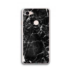 CaseCompany Zwart Marmer 2: Google Pixel 3 XL Transparant Hoesje