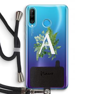 CaseCompany Green Brush: Huawei P30 Lite Transparant Hoesje met koord