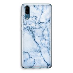 CaseCompany Blauw marmer: Huawei P20 Transparant Hoesje