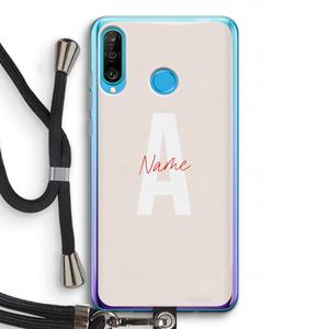 CaseCompany Strawberry Milkshake: Huawei P30 Lite Transparant Hoesje met koord