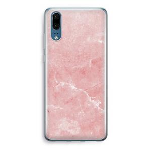 CaseCompany Roze marmer: Huawei P20 Transparant Hoesje