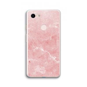 CaseCompany Roze marmer: Google Pixel 3 XL Transparant Hoesje