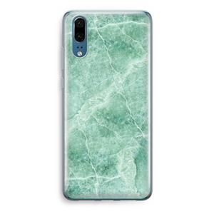 CaseCompany Groen marmer: Huawei P20 Transparant Hoesje