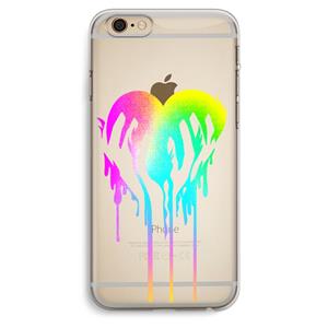 CaseCompany Hold My Heart: iPhone 6 Plus / 6S Plus Transparant Hoesje