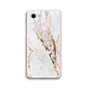 CaseCompany Goud marmer: Google Pixel 3 XL Transparant Hoesje