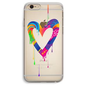 CaseCompany Melts My Heart: iPhone 6 Plus / 6S Plus Transparant Hoesje