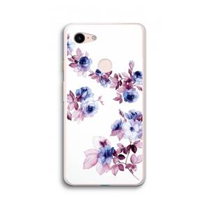 CaseCompany Waterverf bloemen: Google Pixel 3 XL Transparant Hoesje
