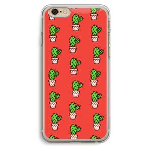 CaseCompany Mini cactus: iPhone 6 Plus / 6S Plus Transparant Hoesje