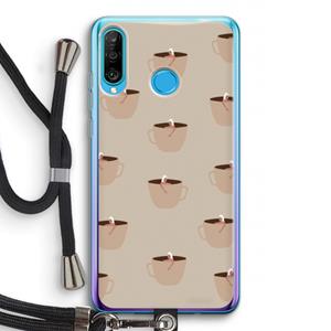 CaseCompany Morning coffee: Huawei P30 Lite Transparant Hoesje met koord