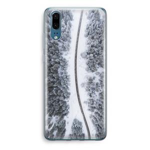 CaseCompany Snøfall: Huawei P20 Transparant Hoesje