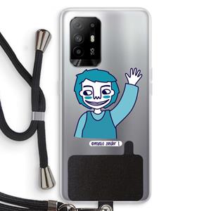 CaseCompany Zwaai: Oppo A95 5G Transparant Hoesje met koord