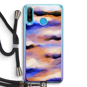 CaseCompany Donkere Wolken: Huawei P30 Lite Transparant Hoesje met koord