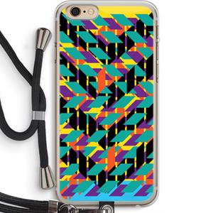 CaseCompany Skew Bee 1: iPhone 6 PLUS / 6S PLUS Transparant Hoesje met koord