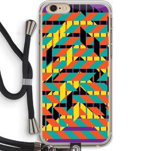 CaseCompany Skew Bee 2: iPhone 6 PLUS / 6S PLUS Transparant Hoesje met koord