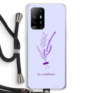 CaseCompany Be a wildflower: Oppo A95 5G Transparant Hoesje met koord