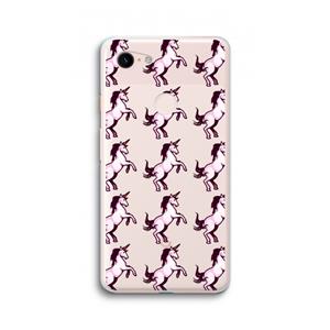 CaseCompany Musketon Unicorn: Google Pixel 3 XL Transparant Hoesje