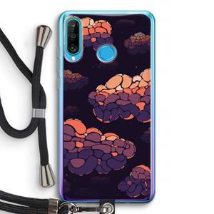 CaseCompany Patroon Wolken: Huawei P30 Lite Transparant Hoesje met koord