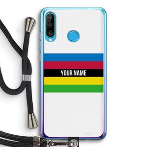 CaseCompany WK Wielrennen: Huawei P30 Lite Transparant Hoesje met koord