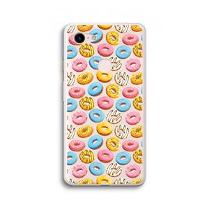 CaseCompany Pink donuts: Google Pixel 3 XL Transparant Hoesje