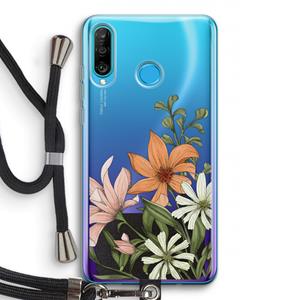 CaseCompany Floral bouquet: Huawei P30 Lite Transparant Hoesje met koord